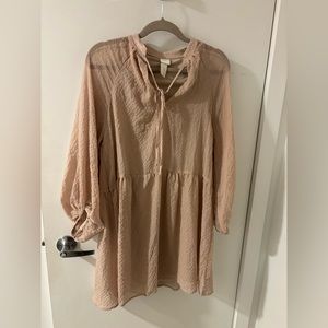 Chiffon dress HM (size XS) Blush pink